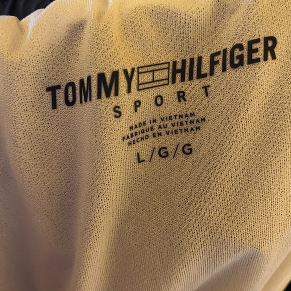 Tommy Hilfiger Sport Women’s Black Athletic Shorts with White Stripe and Logo - Picture 2 of 6